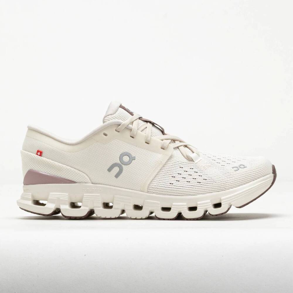 NEW ON women's cloud x4 running shoes in ivory/heron